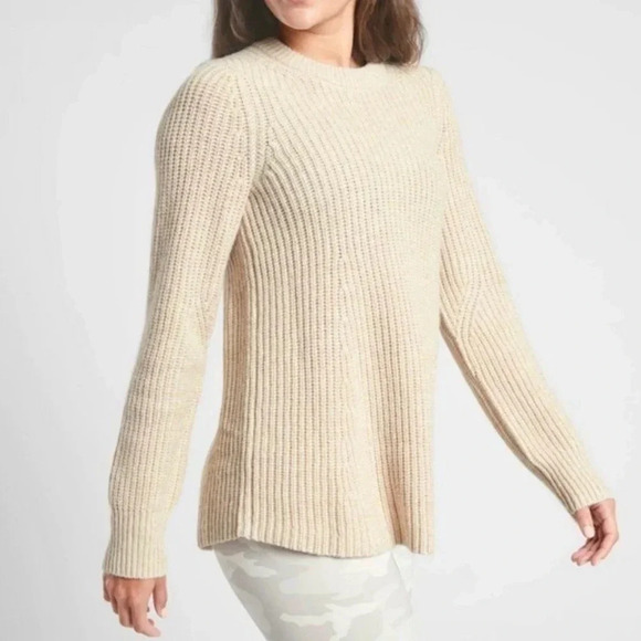 Athleta Sierra Crew Chunky Knit Wool Sweater - Picture 1 of 5